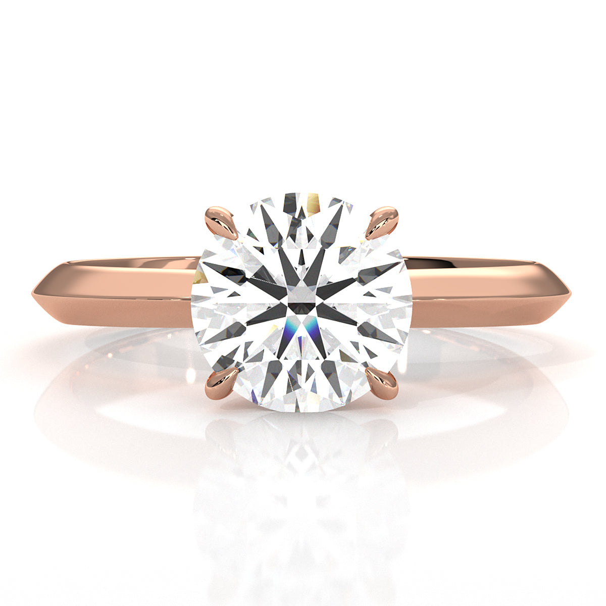 3g 2.2mm Claw Prong Solitaire Style Lab Grown Diamond Engagement Ring IGI Certified 1.00 Ctw.